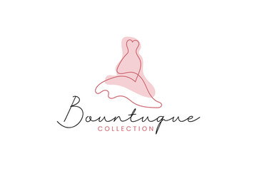 boutique logo vector icon illustration