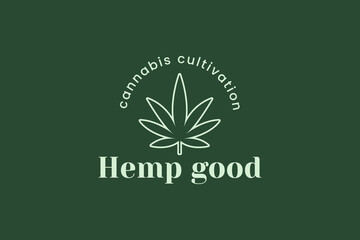 cannabis logo vector icon illustration