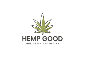 Fototapeta na wymiar cannabis logo vector icon illustration