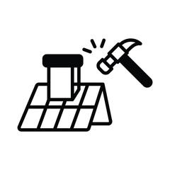 Roof icon editable stock vector illustration