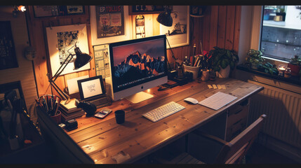 My desk is wonderfully organized
