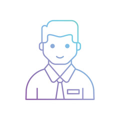 Line gradient Employee vector icon