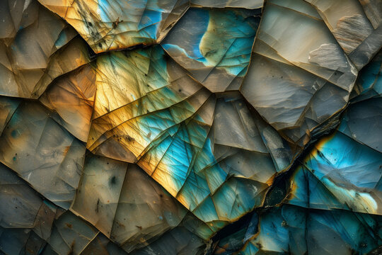 Labradorite Stone Color Background: Natural Mineral Texture