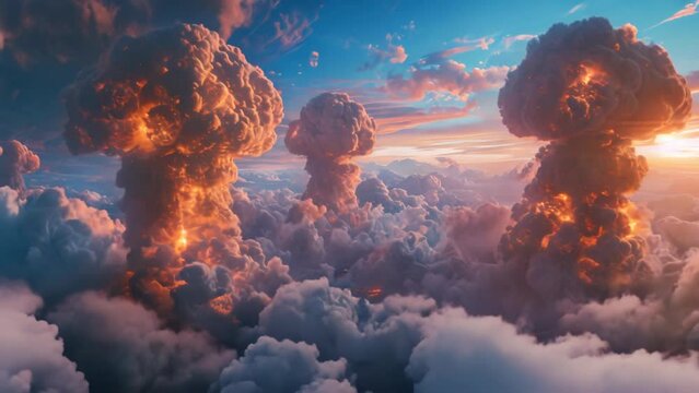 Apocalyptic Skies: Nuclear Inferno. Generative ai