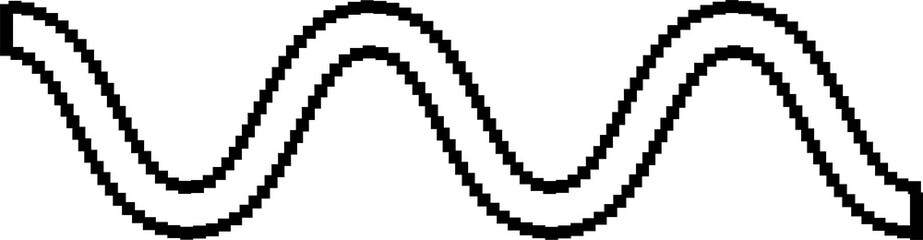 Fototapeta premium Pixel line creative design digital. Element 8 bit retro