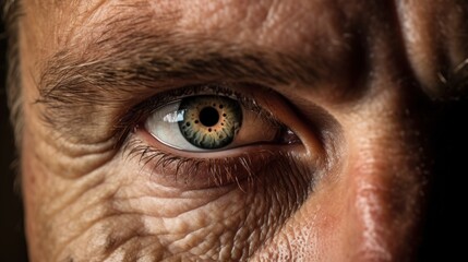 Eyes of a volunteer participating in a mental health support program - obrazy, fototapety, plakaty