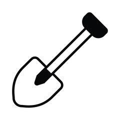 Shovel icon editable stock vector illustration