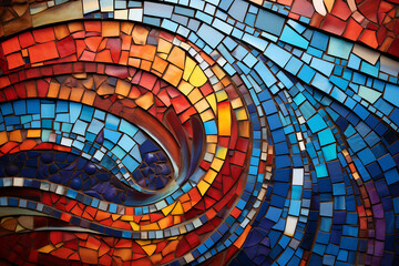 A close up of a painting of a wave