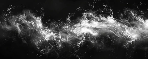 Muurstickers energy waves in space background. © Yahor Shylau 