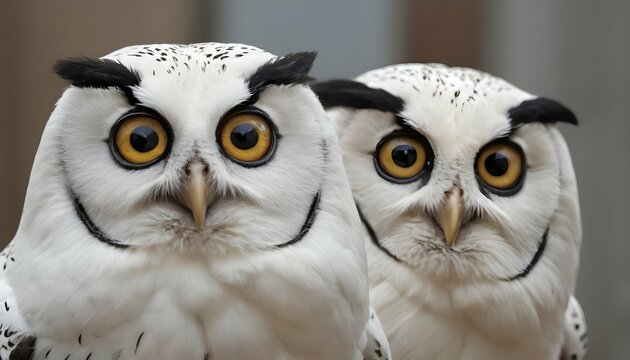 Owls With Expressive Eyes And Raised Eyebrows Upscaled 7