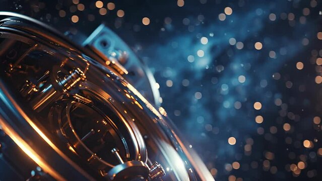 The delicate intricate mechanism of an observatory dome opening to reveal the boundless expanse of the Night Sky beckoning astronomers to explore.