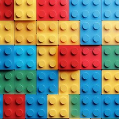 a group of colorful building blocks