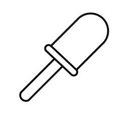 white ice cream icon isolated on white background