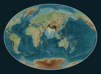 Indian tectonic plate. Fahey. Boundaries
