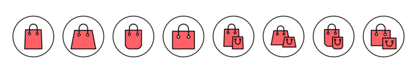 Obraz na płótnie Canvas Shopping bag icon vector illustration. shopping sign and symbol