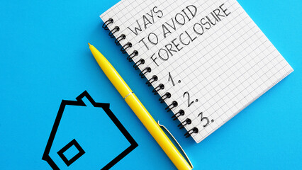Ways To Avoid Foreclosure are shown using the text - obrazy, fototapety, plakaty