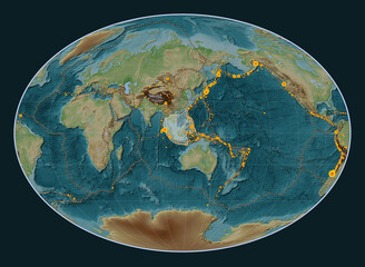 Sunda tectonic plate. Fahey. Earthquakes and boundaries