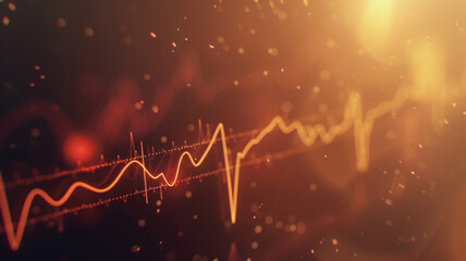 Abstract digital wave pulsing through a dynamic backdrop, representing data flow.