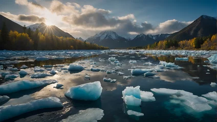 Keuken spatwand met foto Exploring the Impact of Global Warming Through Stunning Images of Melting Icebergs © LL. Zulfakar Hidayat