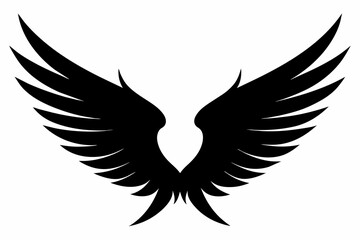 Wings silhouette of vector illustration 