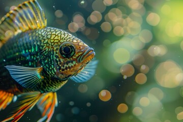 Colorful Fish in Serene Aquarium Setting