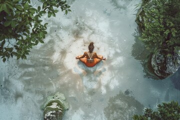 Outdoor Yoga Practice in Nature, Serene and Meditative