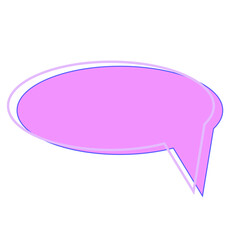 Speech Bubble Icon. Simple Message Text Box Element Doodle Symbol. SVG Dialog Chat Tolk Cloud Shape. 
