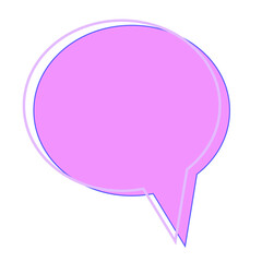 Speech Bubble Icon. Simple Message Text Box Element Doodle Symbol. SVG Dialog Chat Tolk Cloud Shape. 