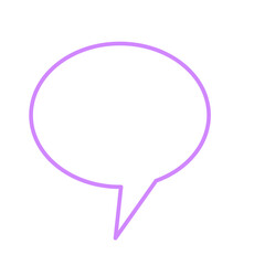 Speech Bubble Icon. Simple Message Text Box Element Doodle Symbol. SVG Dialog Chat Tolk Cloud Shape. 