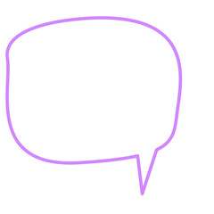 Speech Bubble Icon. Simple Message Text Box Element Doodle Symbol. SVG Dialog Chat Tolk Cloud Shape. 