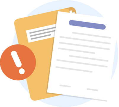 File document folder with exclamation mark icon.