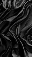 Fototapeta premium Wavy Fabric Texture in Black and White