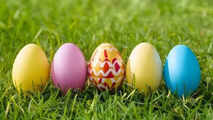 Fototapeta na wymiar Cheerful Easter eggstravaganza igniting the spirit of celebration and merriment