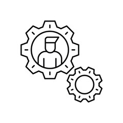 Thin Line Business Managemant vector icon