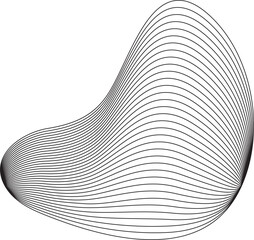 Liquid shape made of lines blend effect. Technology concept