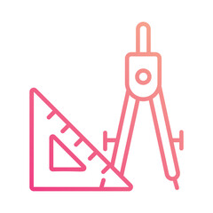 Ruler icon editable stock vector illustration