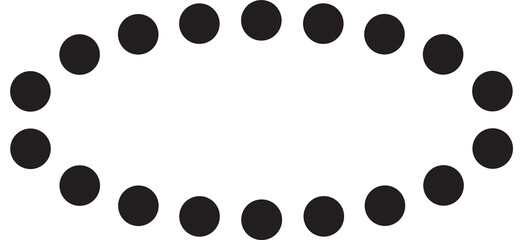 Oval frame dots black. Design element
