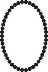 Oval frame dots black. Design element