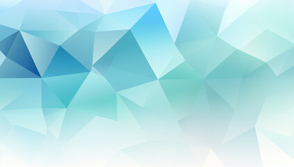 Abstract Geometric Blue and Aqua Triangular Mosaic Background - obrazy, fototapety, plakaty