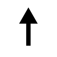 Arrow up icon , black arrow upward direction 
