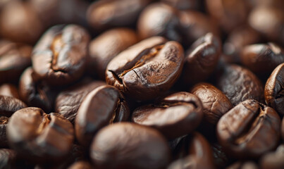 Coffee beans close up