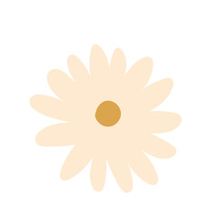 Simple Doodle Flower Icon. Doodle Isolated Floral Symbol Element Design.	