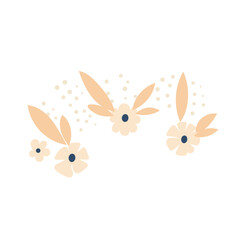 Simple Doodle Flower Icon. Doodle Isolated Floral Symbol Element Design.	