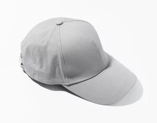 Rolgordijnen Grey Baseball Cap on White Background © fotofabrika