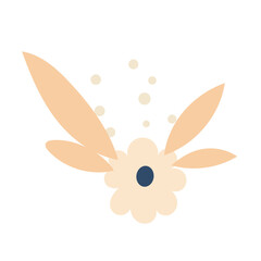 Simple Doodle Flower Icon. Doodle Isolated Floral Symbol Element Design.	