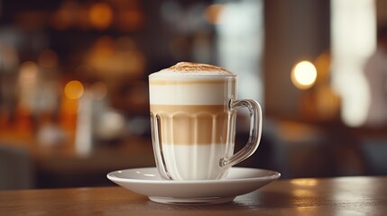 cappuccino in cafe