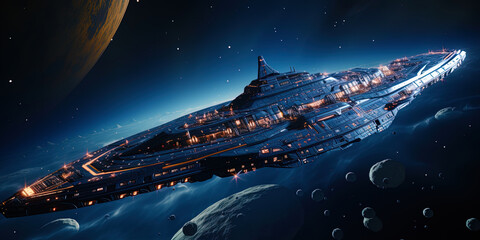 A starry frigate, ready for an exciting journey into the most distant points of the Universe,