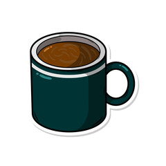 Coffee drink in cup illustration