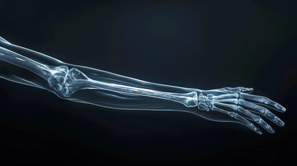 X-ray image of normal Hand, medical background. - obrazy, fototapety, plakaty