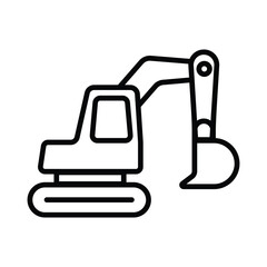Excavator icon editable stock vector illustration